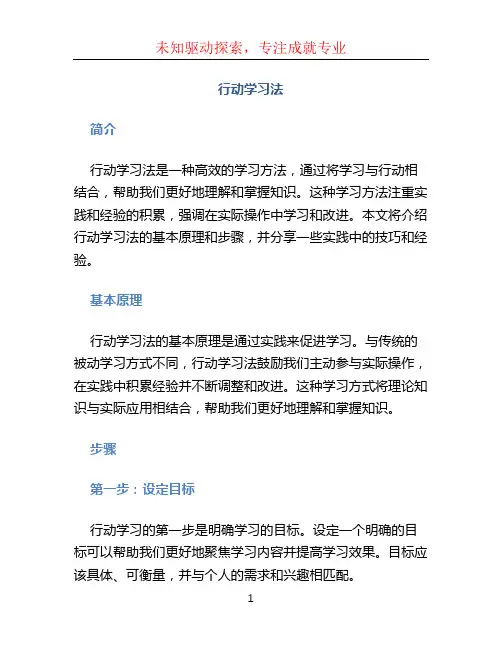 行动学习法