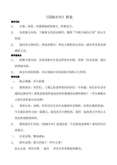 《顶碗少年》教学反思