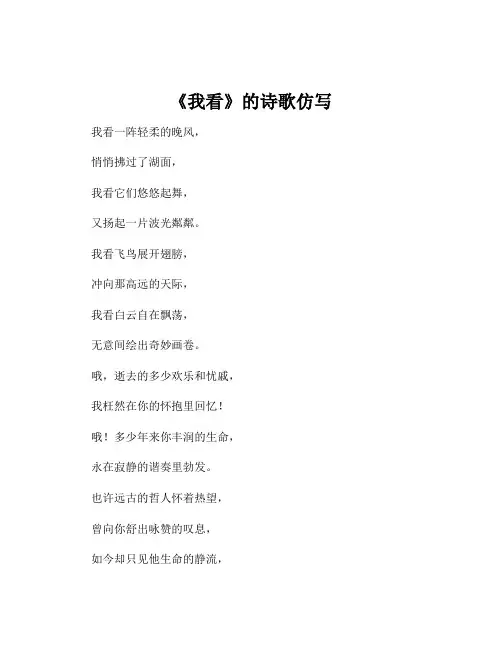 《我看》的诗歌仿写