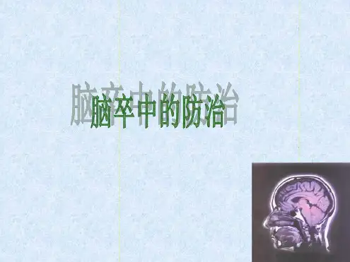脑卒中的防治最新优质PPT课件