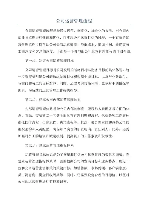 公司运营管理流程