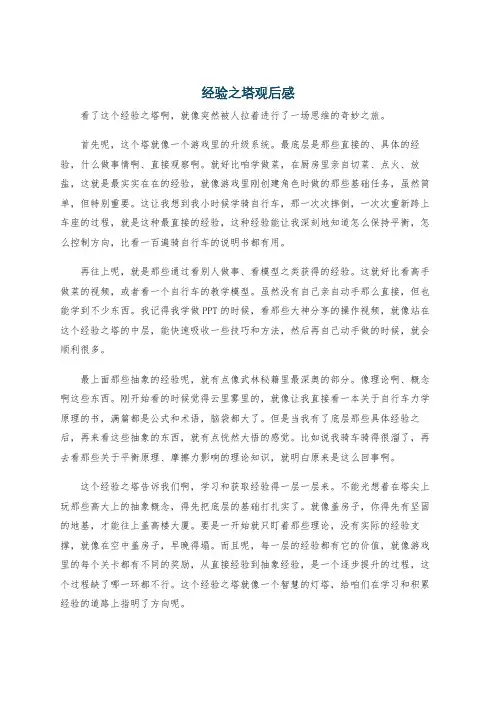 经验之塔观后感