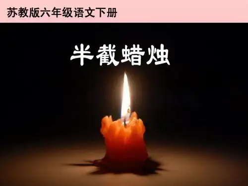 《半截蜡烛》PPT课件(苏教版六年级语文下册课件)