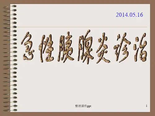 《急性胰腺炎的诊治》PPT课件