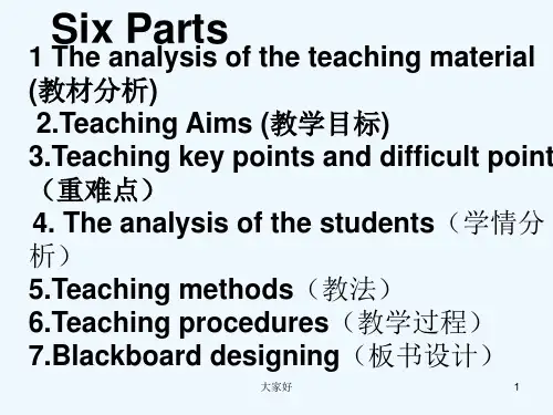 人教版初中英语说课课件(全英文) PPT