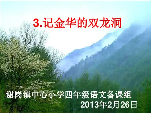 《记金华的双龙洞》第二课时课件