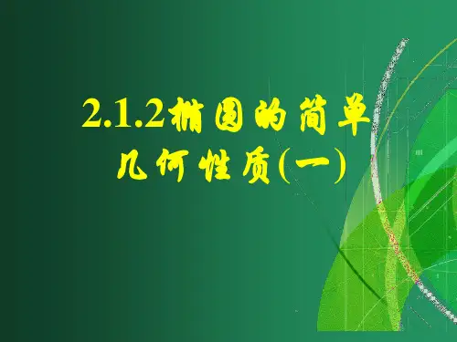湖南省茶陵县第三中学高中数学选修1-1课件：212椭圆的简单几何性质(一)(共40张PPT)