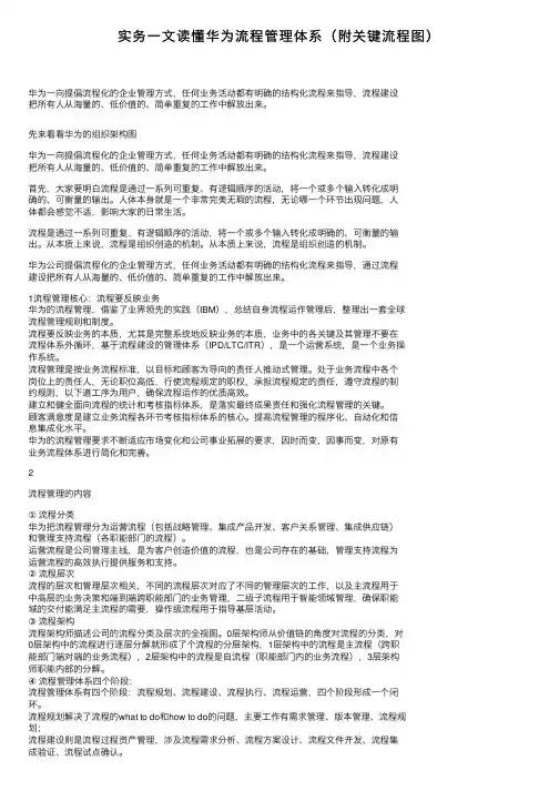 实务一文读懂华为流程管理体系（附关键流程图）
