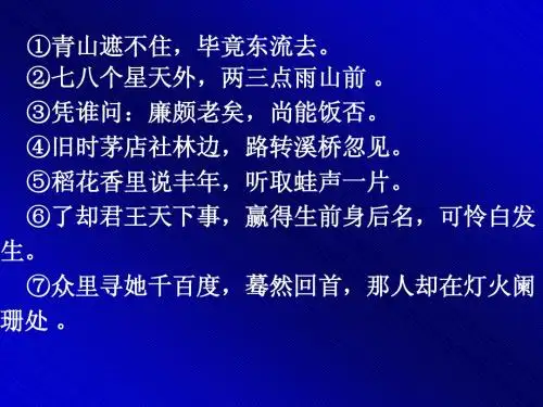 《水龙吟 登建康赏心亭》精品课件