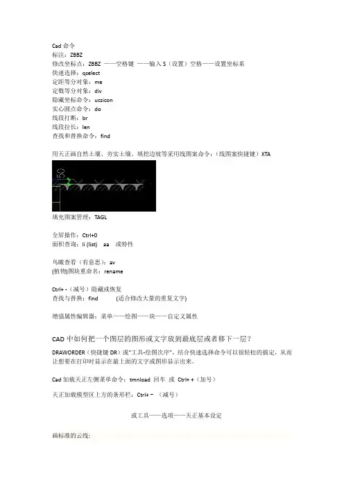 景观cad命令——景观园林专业常用命令快捷键