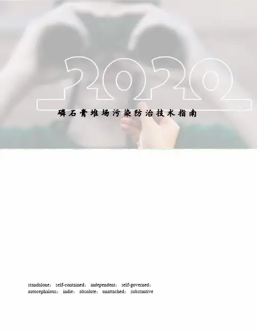 磷石膏堆场污染防治技术指南