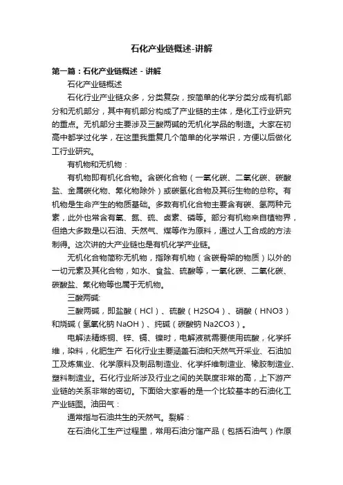 石化产业链概述-讲解