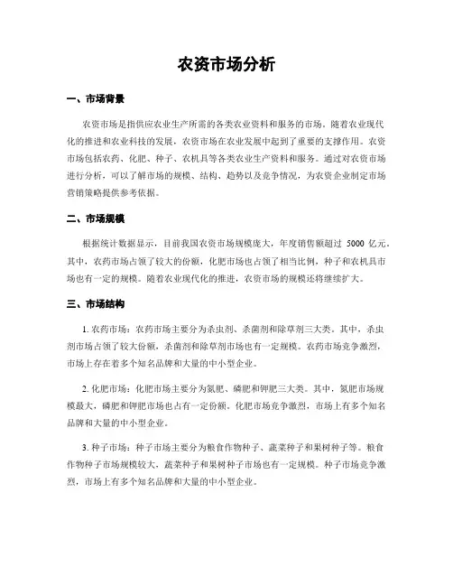 农资市场分析