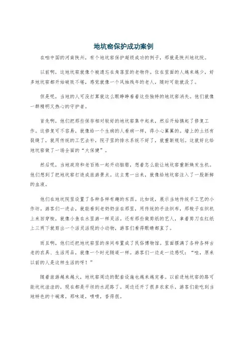地坑窑保护成功案例