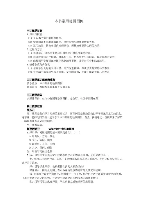 地理人教版八年级下册本书常用地图图例