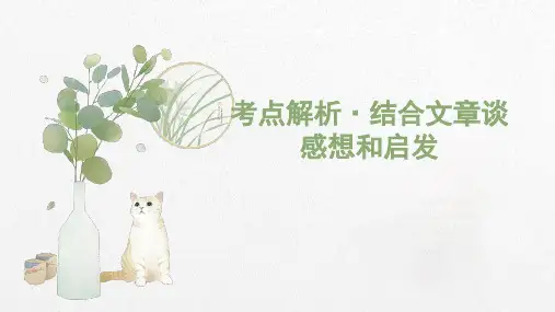 小学语文阅读理解技巧结合文章谈感想和启发