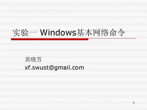 Windows基本网络命令