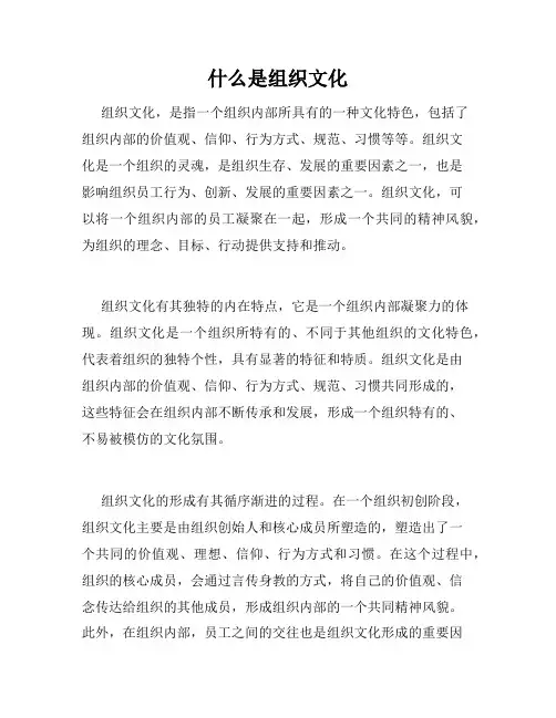 什么是组织文化