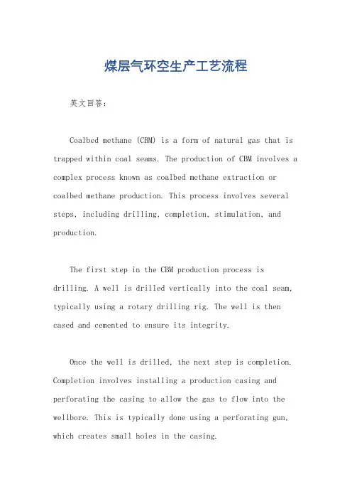 煤层气环空生产工艺流程