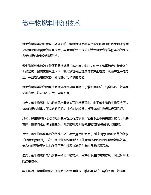 微生物燃料电池技术