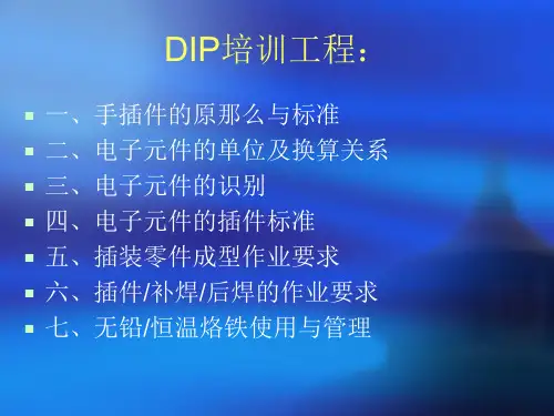 DIP制程基础知识培训幻灯片PPT