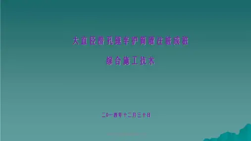 大直径潜孔锤成桩综合施工技术ppt课件
