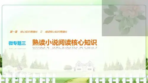 【步步高考前三个月】2017版高考语文配套课件微专题第一章核心知识再强化Ⅱ微专题三熟读小说阅读核心知识