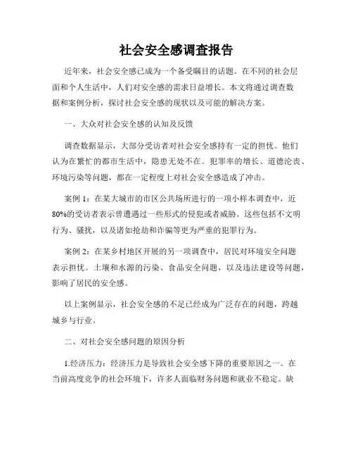 社会安全感调查报告