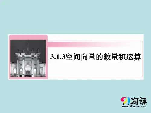 课件10：3.1.3  空间向量的数量积运算