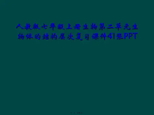 人教版七年级上册生物第二单元生物体的结构层次复习课件41张PPT