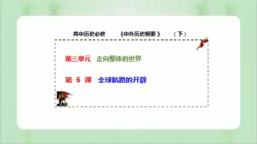 纲要下第6课 全球航路的开辟 课件(20张PPT)