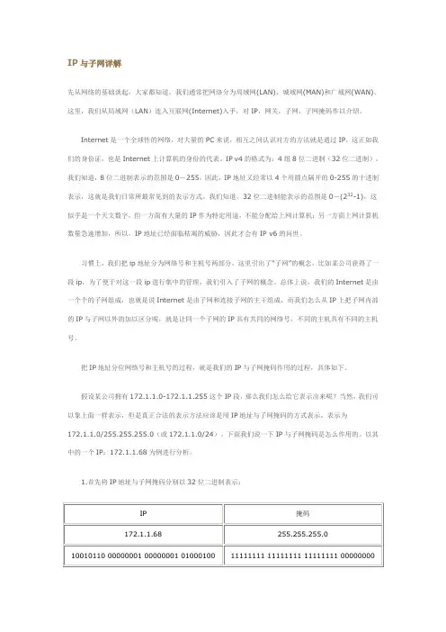 IP与子网详解
