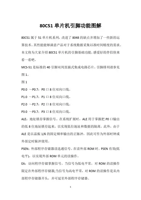 80C51单片机引脚功能图解 