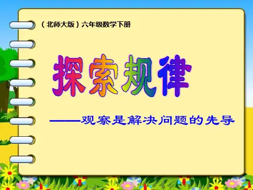 六年级数学下册探索规律总复习(北师大版)精选教学PPT课件