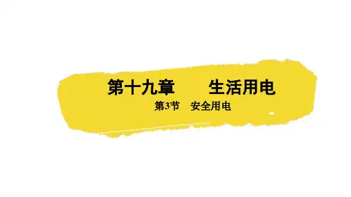 [初中+物理]安全用电+物理人教版九年级全一册