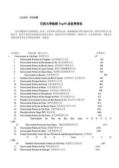 巴西大学排名