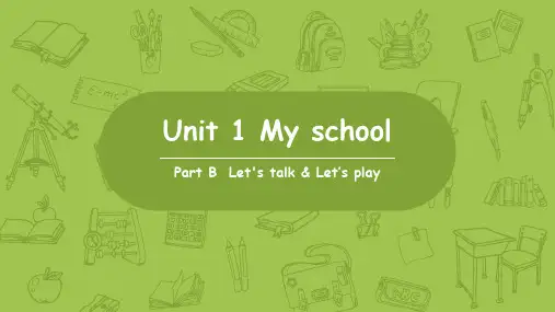 Unit 1 Part B  Let's talk (课件)-四年级英语下学期(人教PEP版)