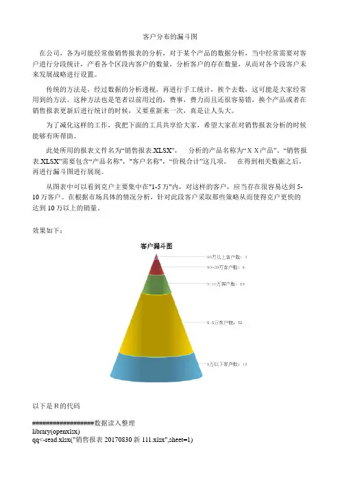 销售报表分析--客户漏斗图