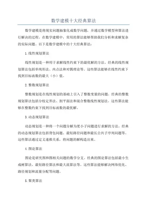 数学建模十大经典算法