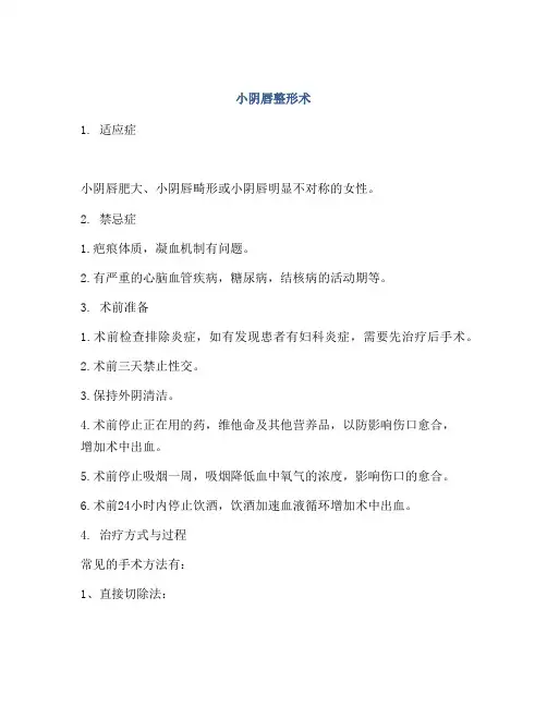 小阴唇整形术