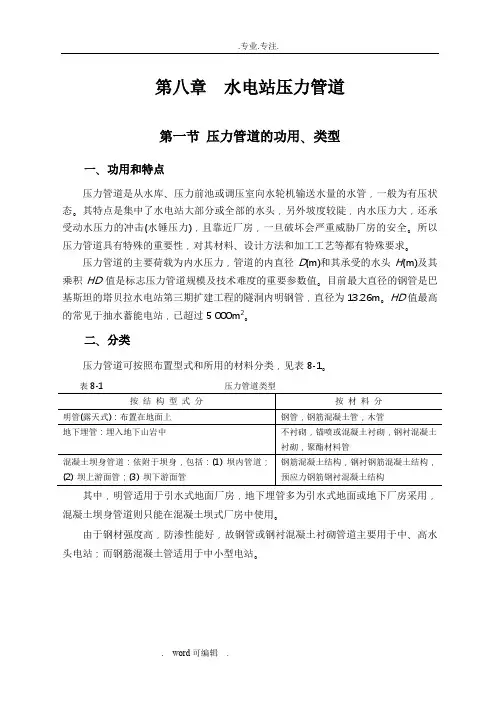 水电站压力管道