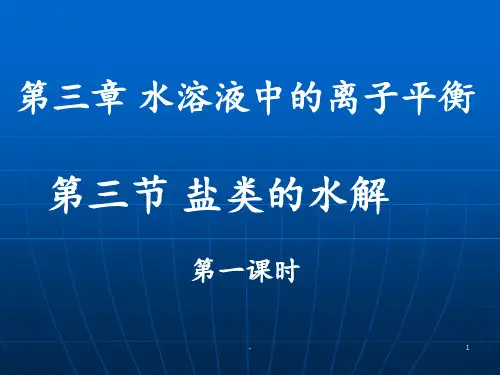 化学：3.3《盐类的水解》(新人教版选修)PPT课件