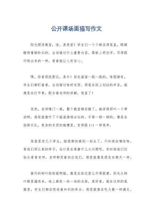 公开课场面描写作文