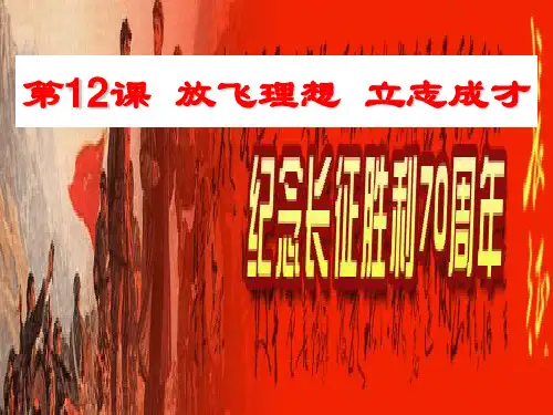 九年级政治 第12课《放飞理想立志成才》第二框题“艰苦奋斗走向成功”课件 苏教