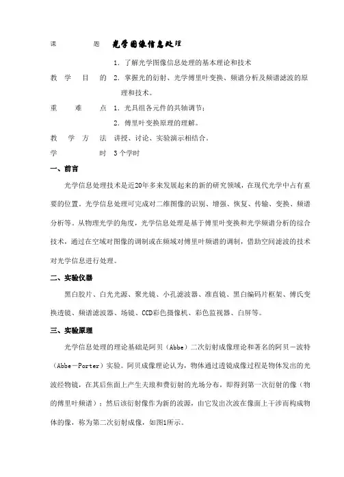 光学图像信息处理