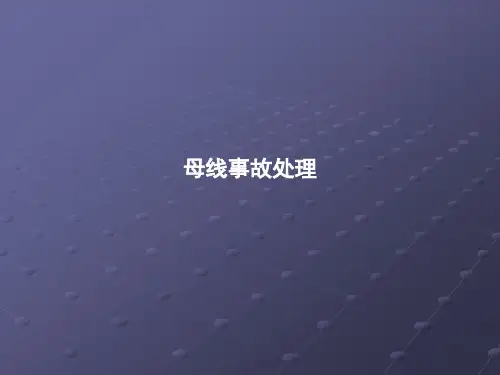 母线事故处理分析