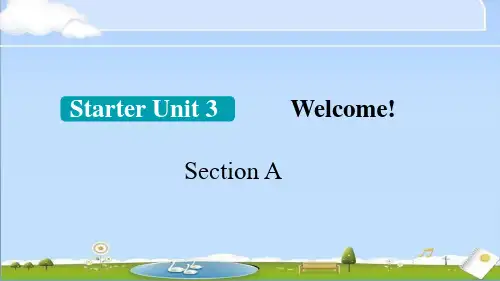 2024年新人教版七年级英语上册课件 Starter Unit 3 第1课时SectionA