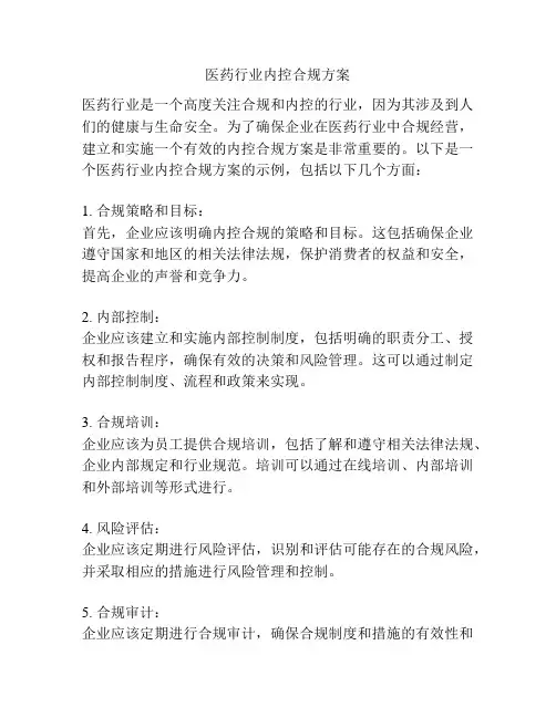 医药行业内控合规方案