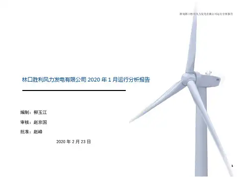 2020年1月份林口胜利风电场运行月度分析报告(1)