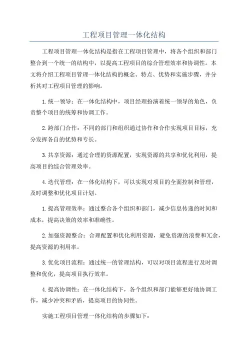 工程项目管理一体化结构